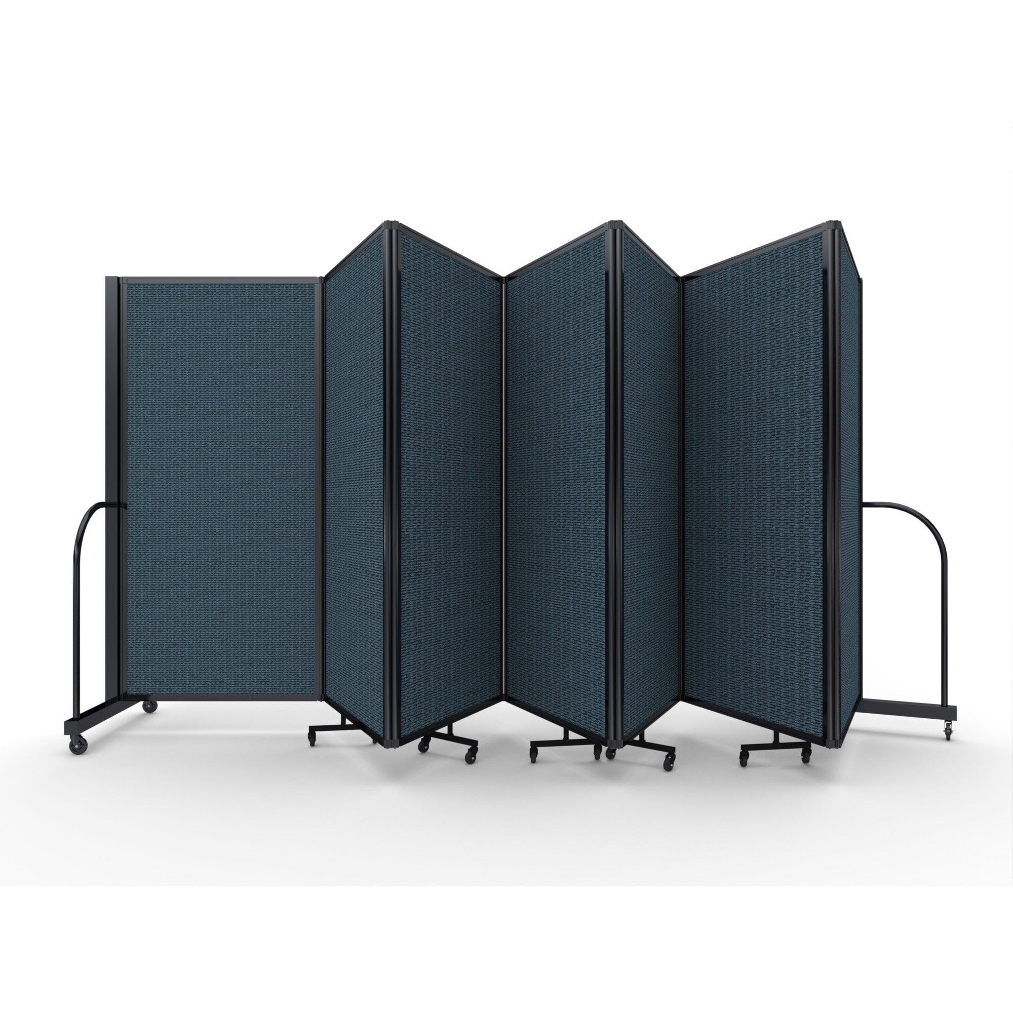 Screenflex Full Motion Divider, 6' x 19'7", Black Frame, Lake