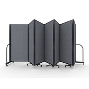 Screenflex Full Motion Divider, 6' x 19'7", Black Frame, Stone
