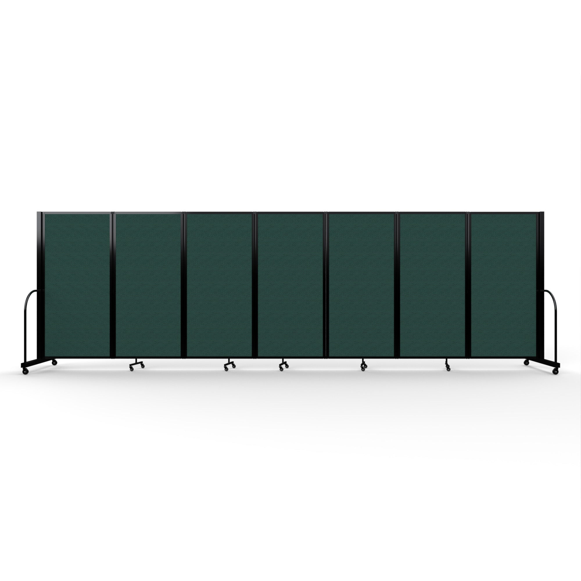 Screenflex Full Motion Divider, 6' x 19'7", Black Frame, Mallard