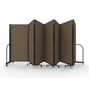 Screenflex Full Motion Divider, 6' x 19'7", Black Frame, Walnut