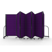 Screenflex Full Motion Divider, 6' x 19'7", Black Frame, Purple