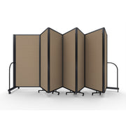 Screenflex Full Motion Divider, 6' x 19'7", Black Frame, Desert