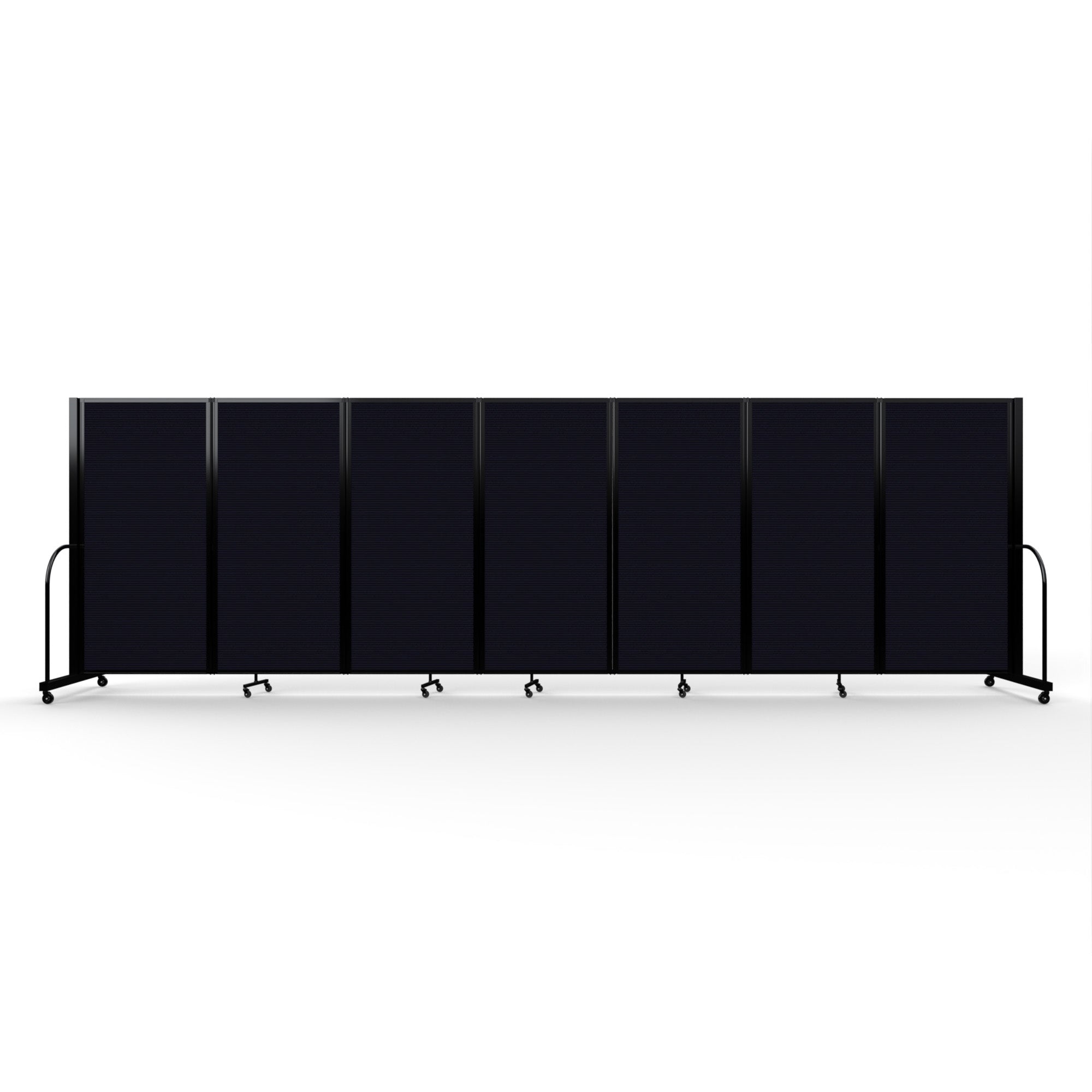 Screenflex Full Motion Divider, 6' x 19'7", Black Frame, Black