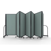 Screenflex Full Motion Divider, 6' x 19'7", Black Frame, Sea Green