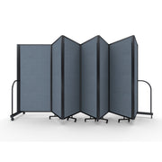 Screenflex Full Motion Divider, 6' x 19'7", Black Frame, Summer Blue