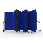 Screenflex Full Motion Divider, 6' x 19'7", Black Frame, Royal Blue