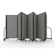 Screenflex Full Motion Divider, 6' x 19'7", Black Frame, Gray Smoke