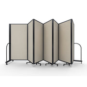 Screenflex Full Motion Divider, 6' x 19'7", Black Frame, Sand