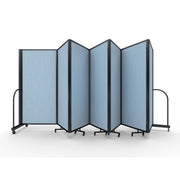 Screenflex Full Motion Divider, 6' x 19'7", Black Frame, Blue Tide Vinyl
