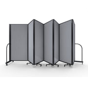 Screenflex Full Motion Divider, 6' x 19'7", Black Frame, Granite Vinyl