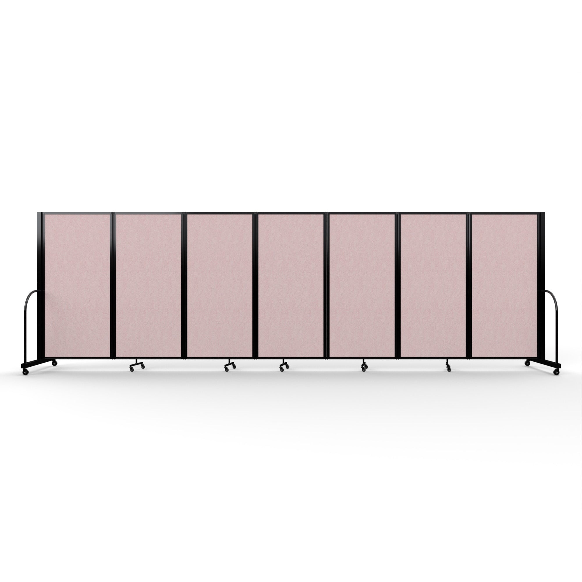 Screenflex Full Motion Divider, 6' x 19'7", Black Frame, Raspberry Mist Vinyl