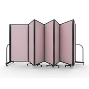 Screenflex Full Motion Divider, 6' x 19'7", Black Frame, Raspberry Mist Vinyl