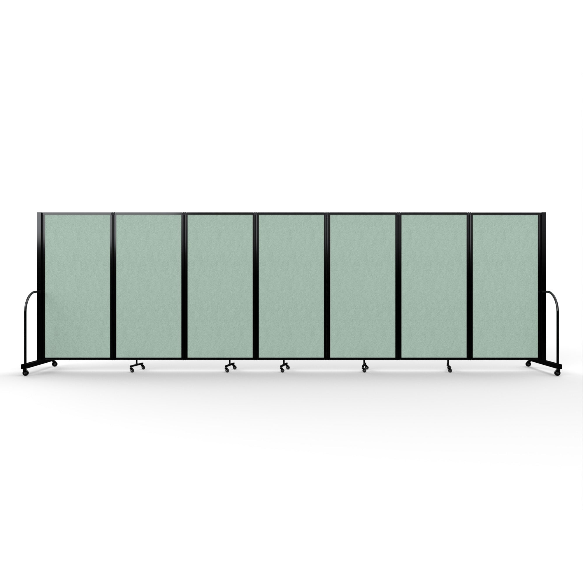 Screenflex Full Motion Divider, 6' x 19'7", Black Frame, Mint Vinyl