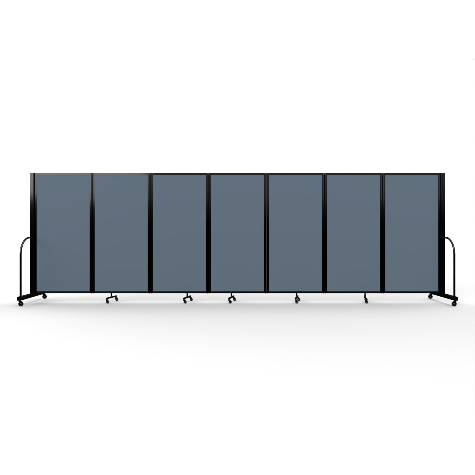 Screenflex Full Motion Divider, 6' x 19'7", Black Frame, Sandalwood Vinyl