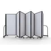 Screenflex Full Motion Divider, 6' x 19'7", Black Frame, Ice Vinyl