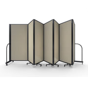 Screenflex Full Motion Divider, 6' x 19'7", Black Frame, Hazelnut Vinyl