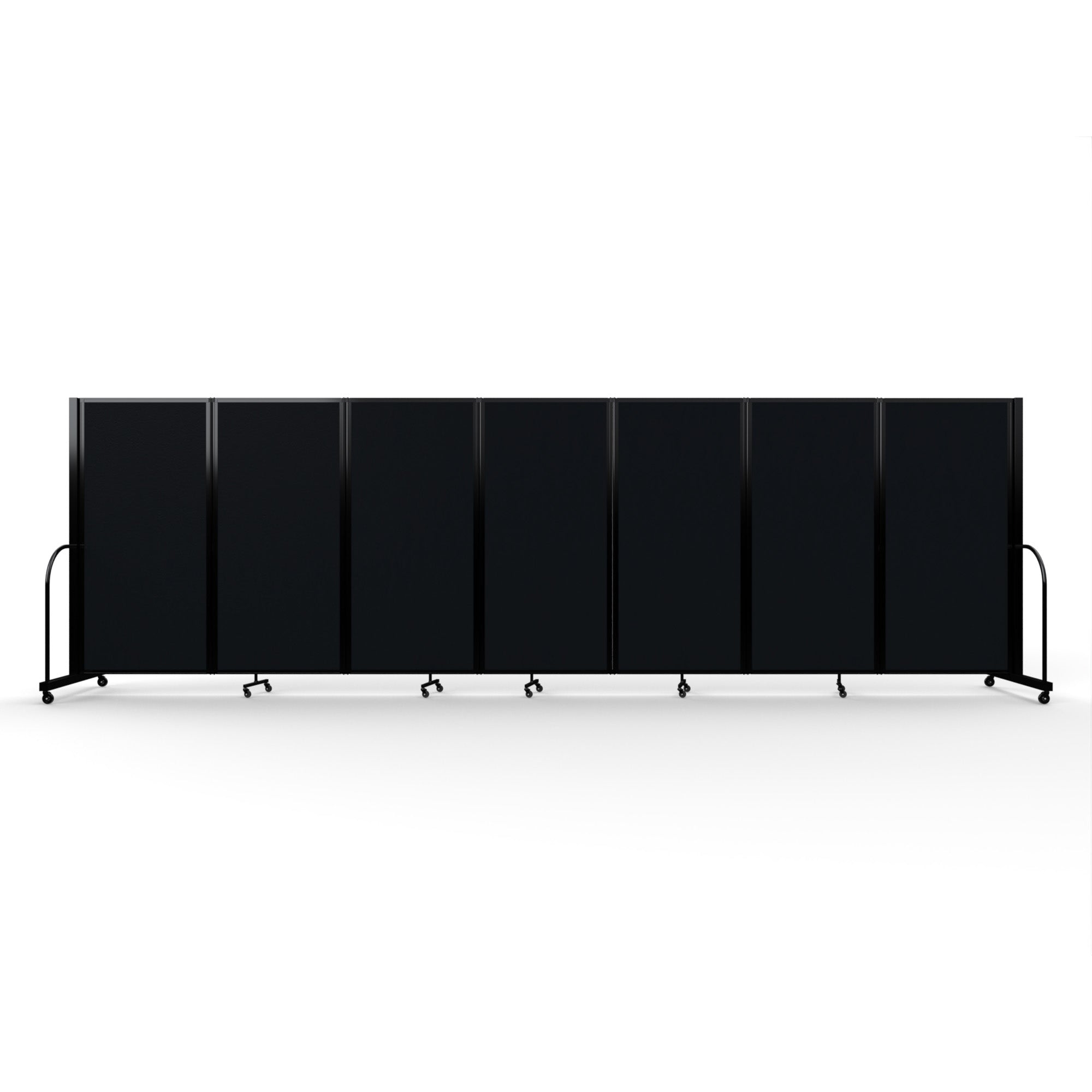 Screenflex Full Motion Divider, 6' x 19'7", Black Frame, Coal Vinyl