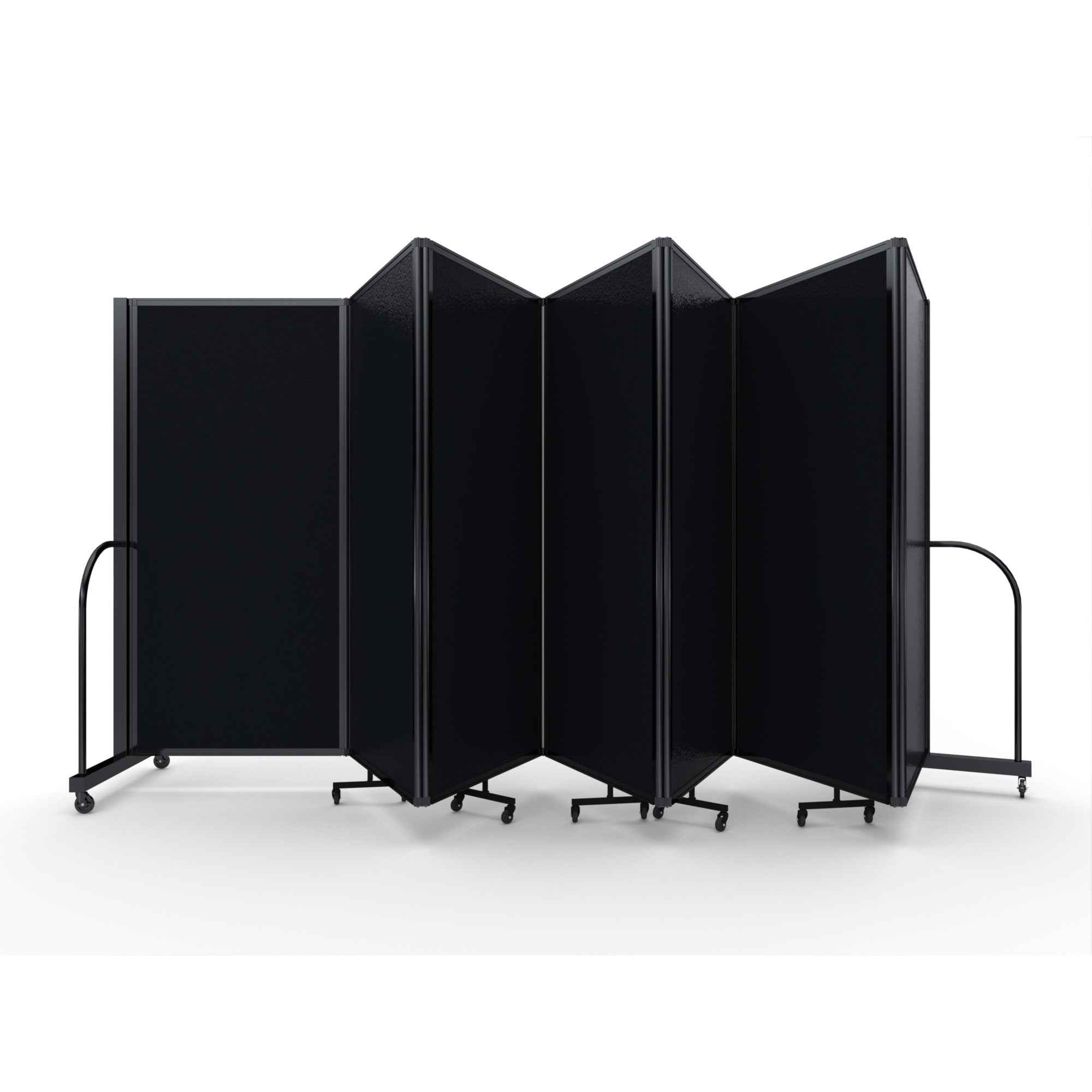 Screenflex Full Motion Divider, 6' x 19'7", Black Frame, Coal Vinyl