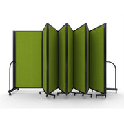 Screenflex Full Motion Divider, 6' x 25'1", Black Frame, Apple Green