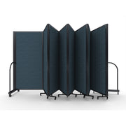 Screenflex Full Motion Divider, 6' x 25'1", Black Frame, Lake