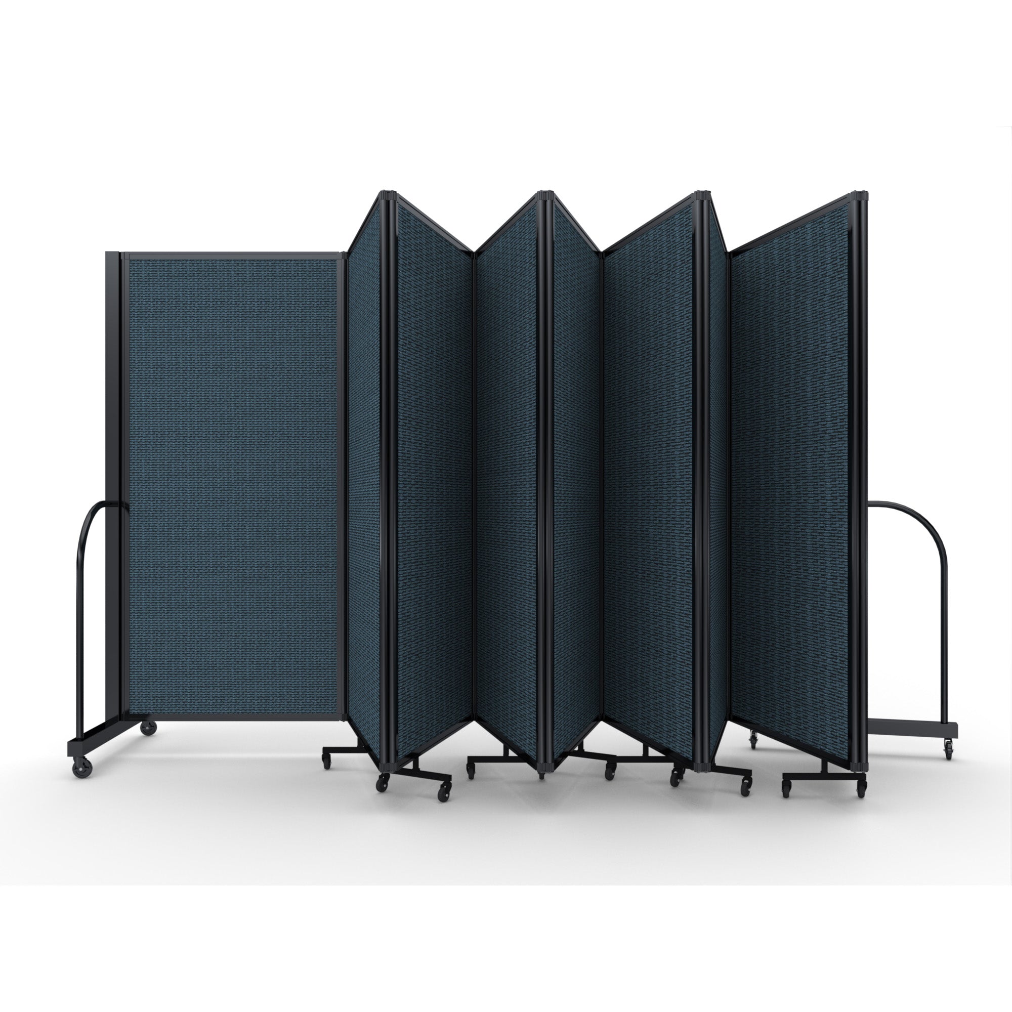 Screenflex Full Motion Divider, 6' x 25'1", Black Frame, Lake