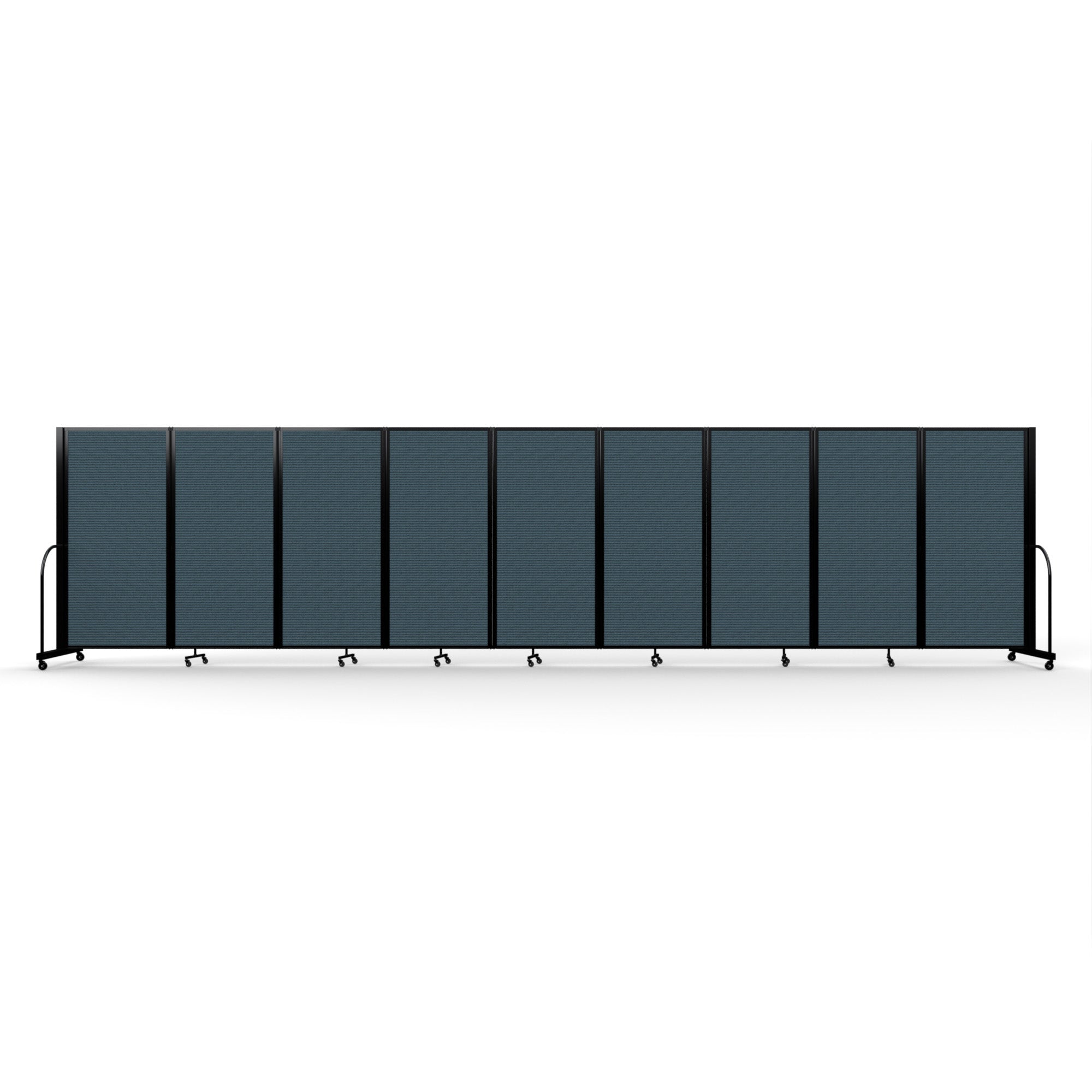 Screenflex Full Motion Divider, 6' x 25'1", Black Frame, Lake