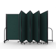 Screenflex Full Motion Divider, 6' x 25'1", Black Frame, Mallard