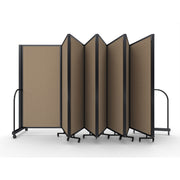 Screenflex Full Motion Divider, 6' x 25'1", Black Frame, Desert