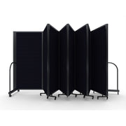 Screenflex Full Motion Divider, 6' x 25'1", Black Frame, Black