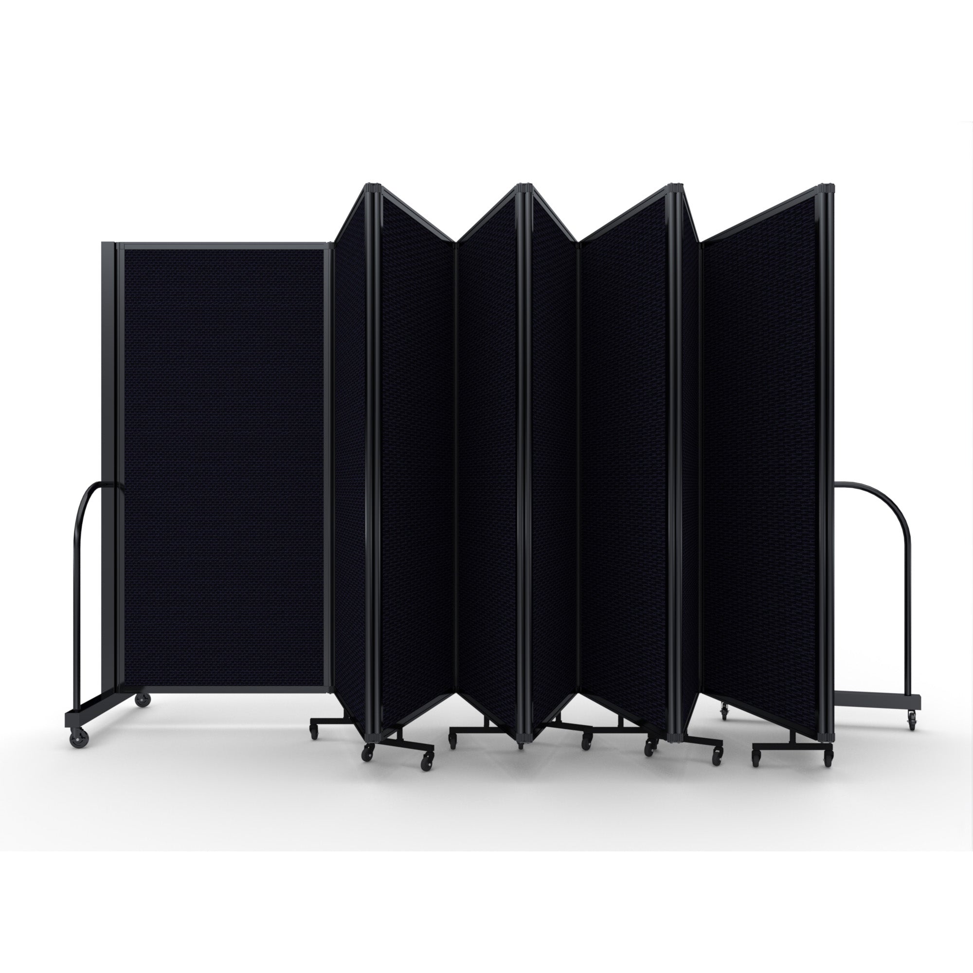 Screenflex Full Motion Divider, 6' x 25'1", Black Frame, Black