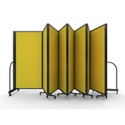 Screenflex Full Motion Divider, 6' x 25'1", Black Frame, Primary Yellow