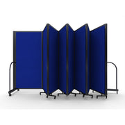 Screenflex Full Motion Divider, 6' x 25'1", Black Frame, Royal Blue