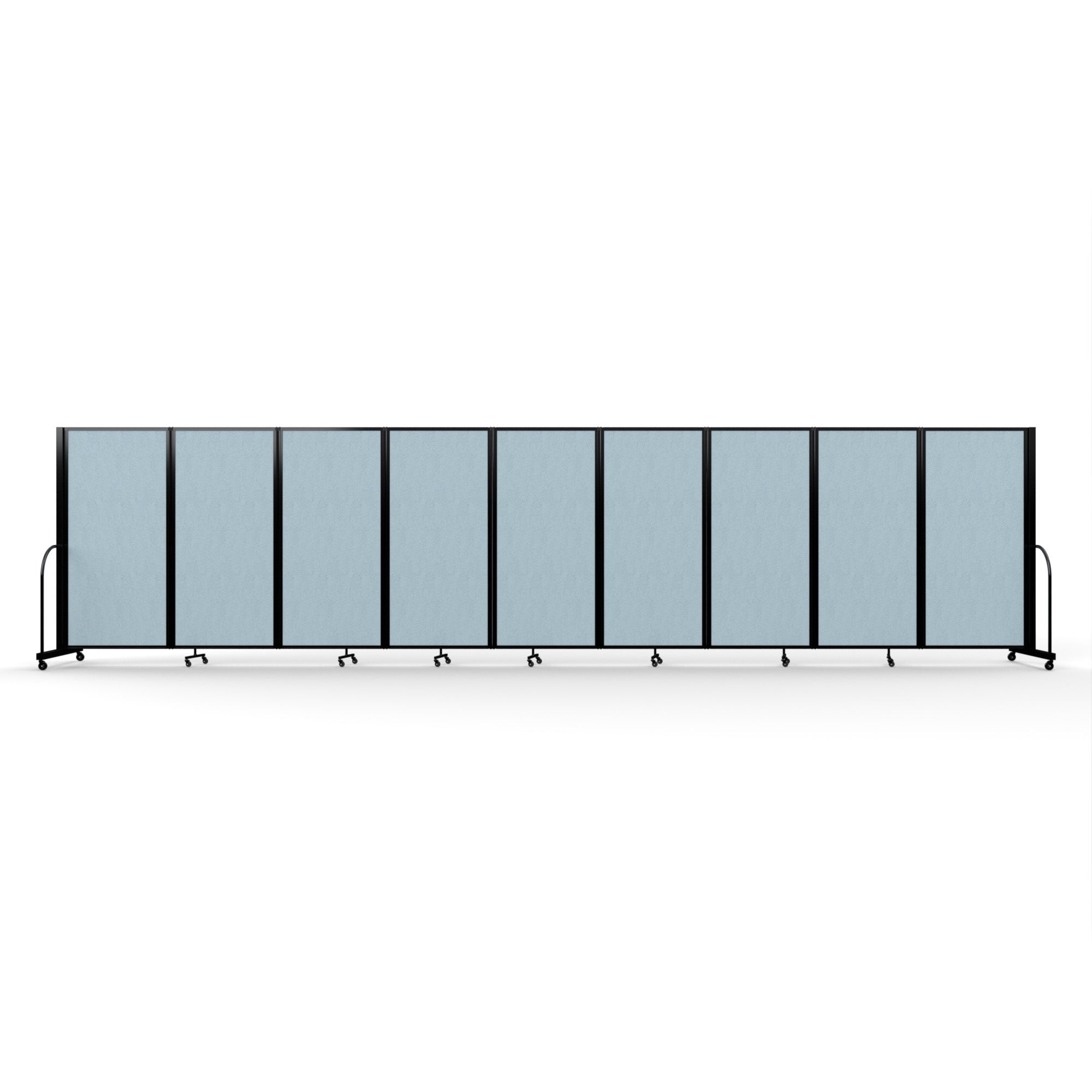 Screenflex Full Motion Divider, 6' x 25'1", Black Frame, Blue Tide Vinyl