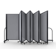 Screenflex Full Motion Divider, 6' x 25'1", Black Frame, Granite Vinyl