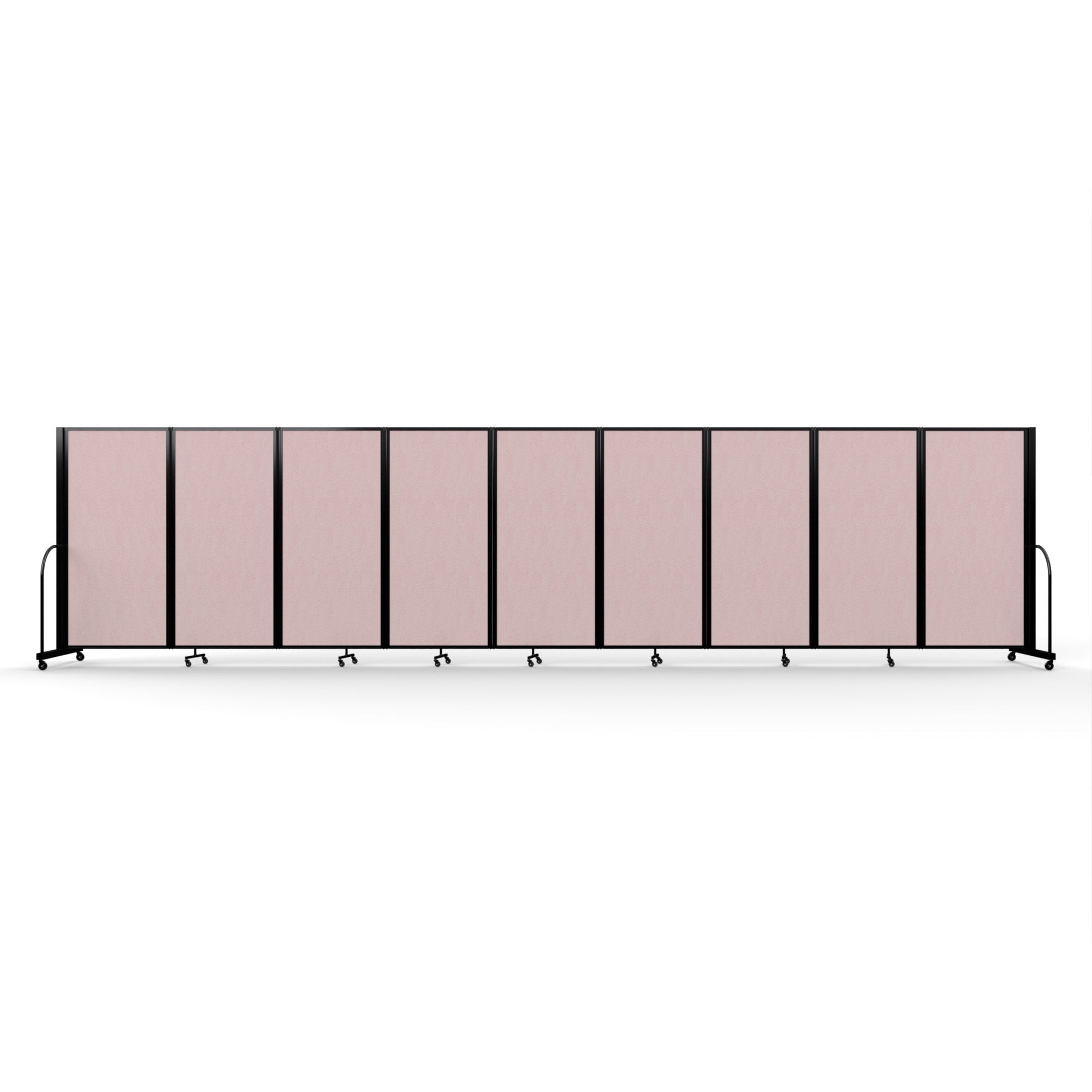 Screenflex Full Motion Divider, 6' x 25'1", Black Frame, Raspberry Mist Vinyl