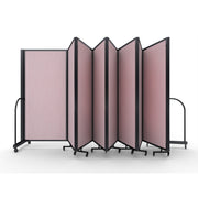 Screenflex Full Motion Divider, 6' x 25'1", Black Frame, Raspberry Mist Vinyl