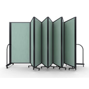Screenflex Full Motion Divider, 6' x 25'1", Black Frame, Mint Vinyl