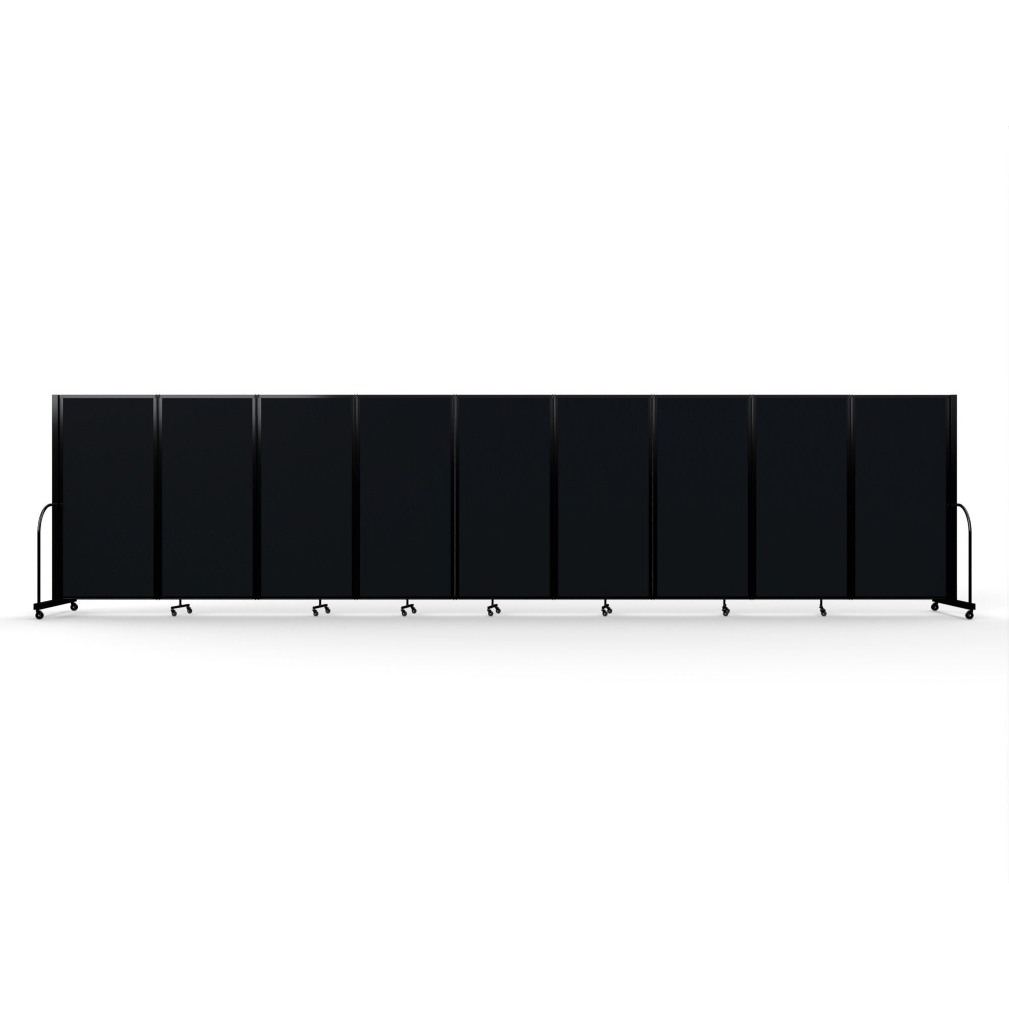 Screenflex Full Motion Divider, 6' x 25'1", Black Frame, Coal Vinyl