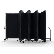 Screenflex Full Motion Divider, 6' x 25'1", Black Frame, Coal Vinyl