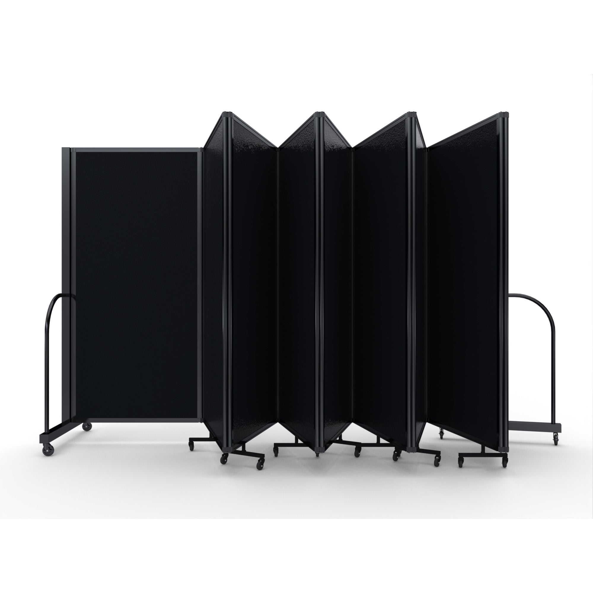 Screenflex Full Motion Divider, 6' x 25'1", Black Frame, Coal Vinyl