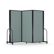 Screenflex Full Motion Divider, 6'10" x 8'7", Black Frame, Mallard