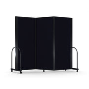 Screenflex Full Motion Divider, 6'10" x 8'7", Black Frame, Black
