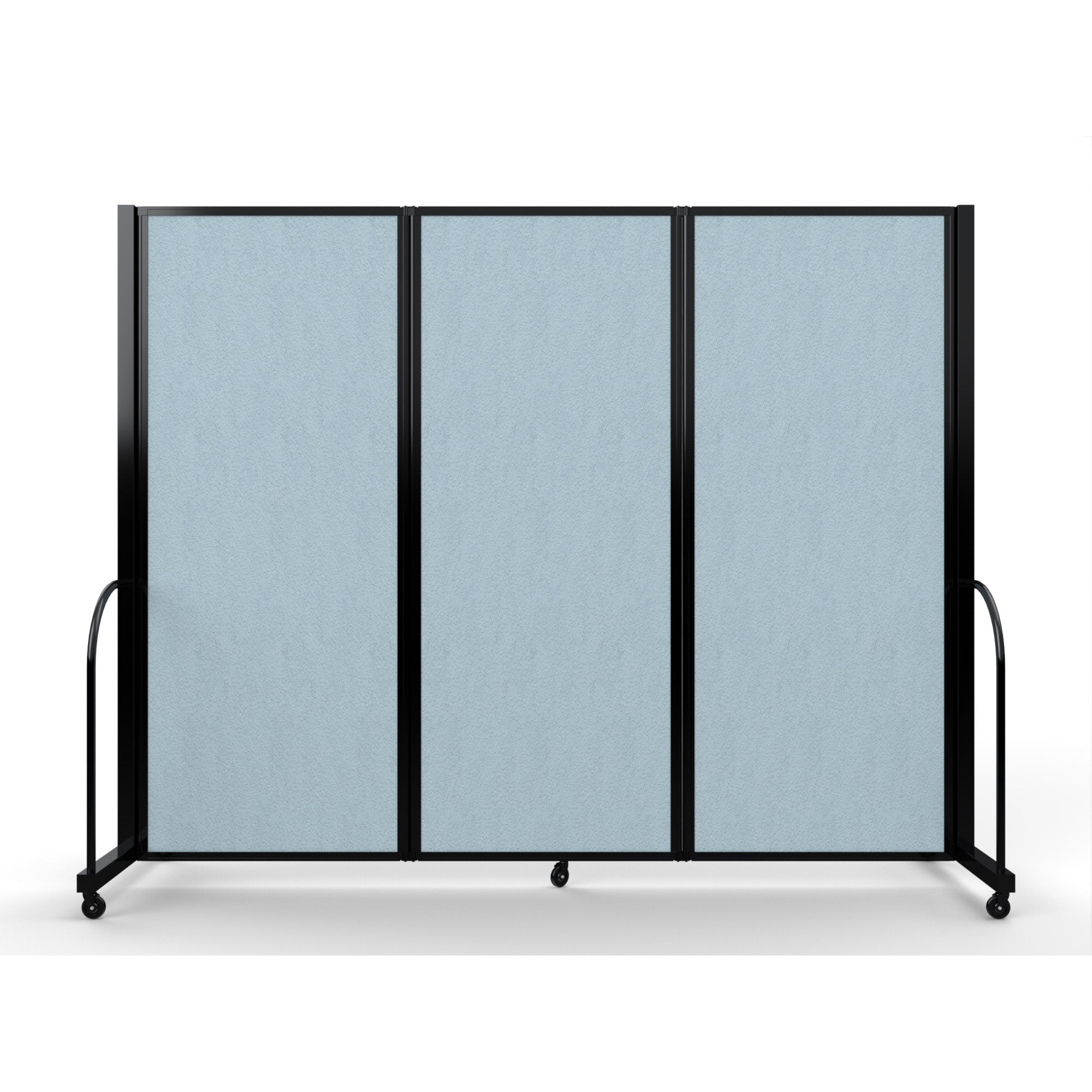 Screenflex Full Motion Divider, 6'10" x 8'7", Black Frame, Blue Tide Vinyl