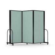Screenflex Full Motion Divider, 6'10" x 8'7", Black Frame, Mint Vinyl