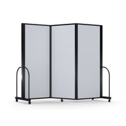 Screenflex Full Motion Divider, 6'10" x 8'7", Black Frame, Ice Vinyl