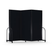 Screenflex Full Motion Divider, 6'10" x 8'7", Black Frame, Coal Vinyl