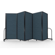 Screenflex Full Motion Divider, 6'10" x 14'1", Black Frame, Lake
