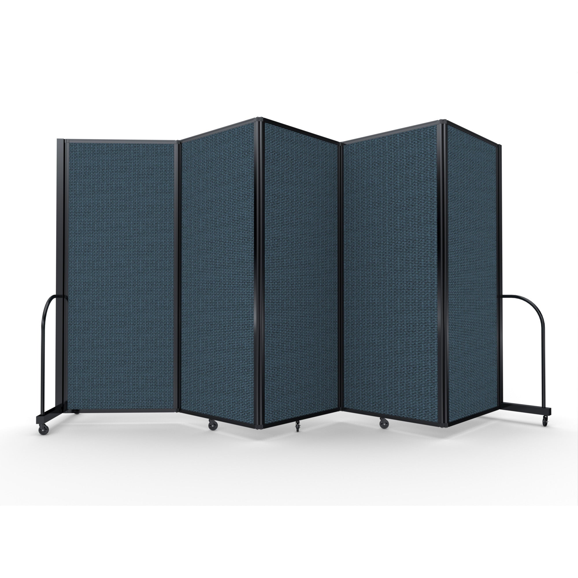 Screenflex Full Motion Divider, 6'10" x 14'1", Black Frame, Lake