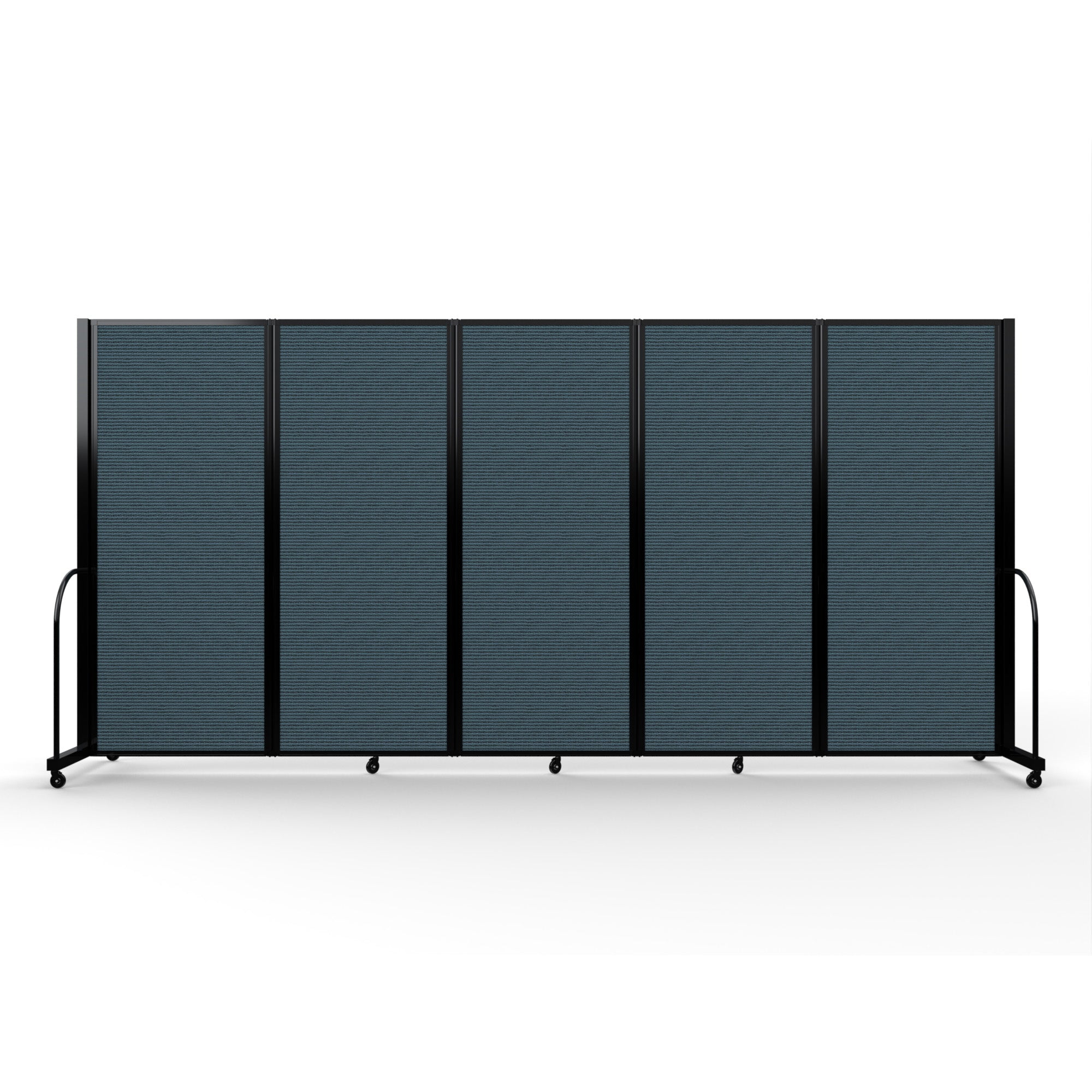 Screenflex Full Motion Divider, 6'10" x 14'1", Black Frame, Lake