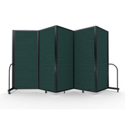 Screenflex Full Motion Divider, 6'10" x 14'1", Black Frame, Mallard